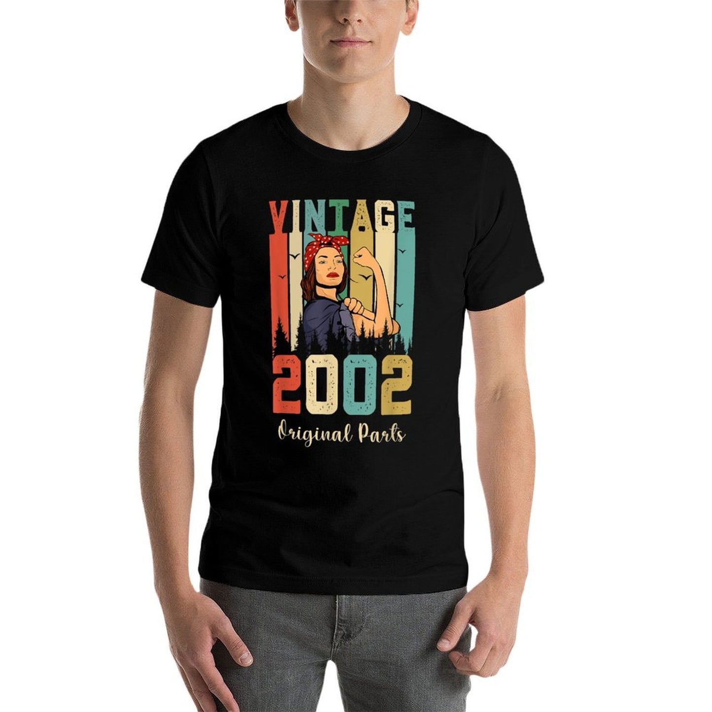 Vintage 20th Birthday T Shirt Made In 2002 Womens Birthday Graphic-printed T-Shirt