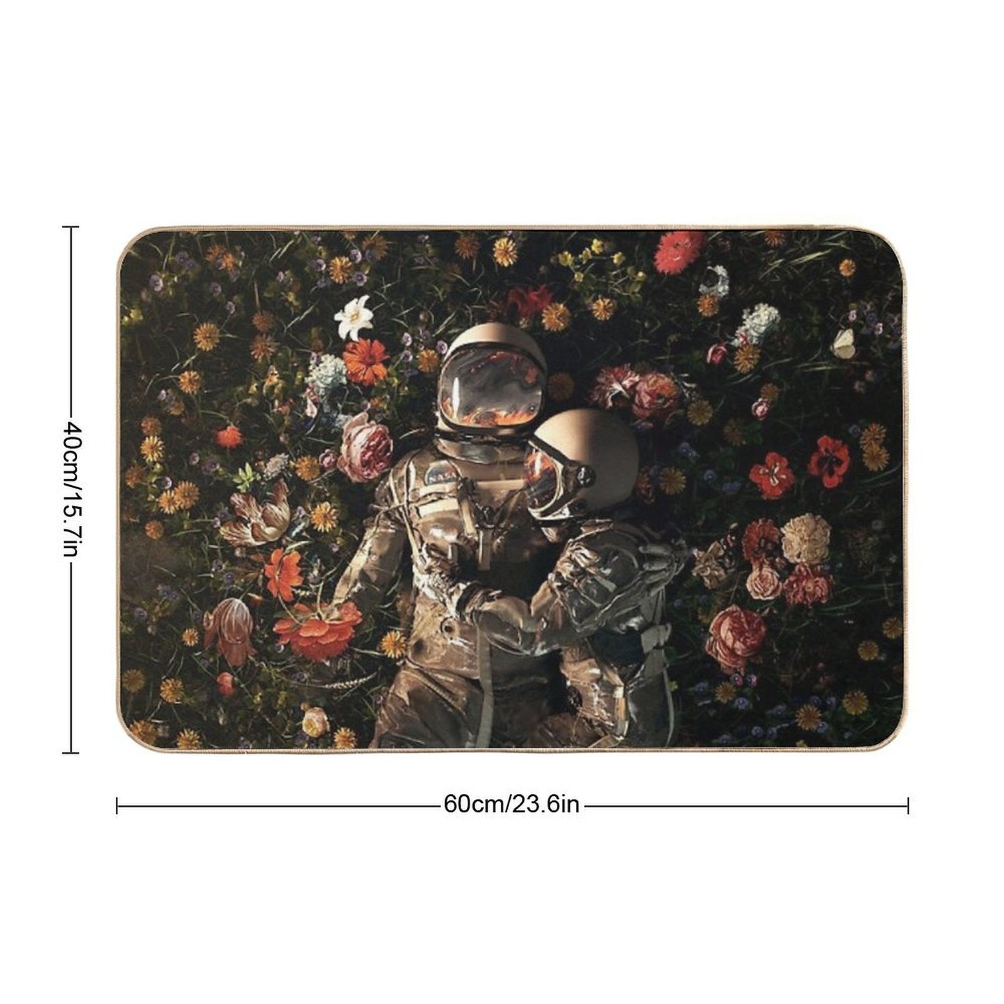 Garden Delights II Dirt-Trapping Bath Mat