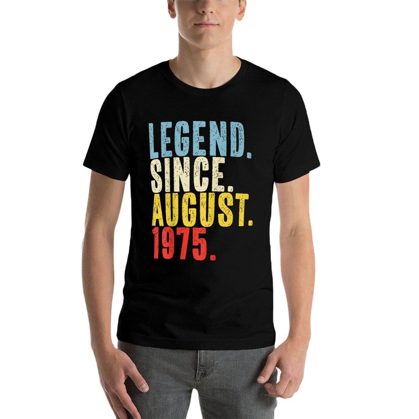 50 Year Old Legend Since August 1975 Retro 50th Birthday Breathable T-Shirt
