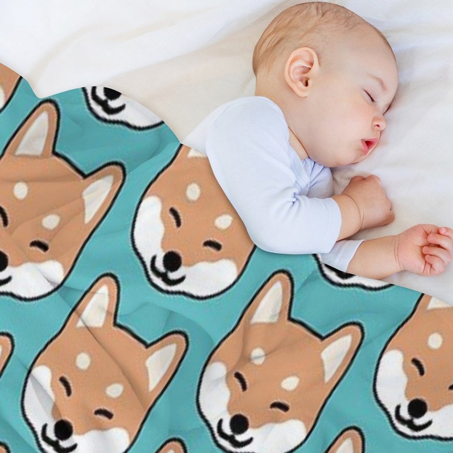 Shiba Inu Blinking Durable Throw Blanket