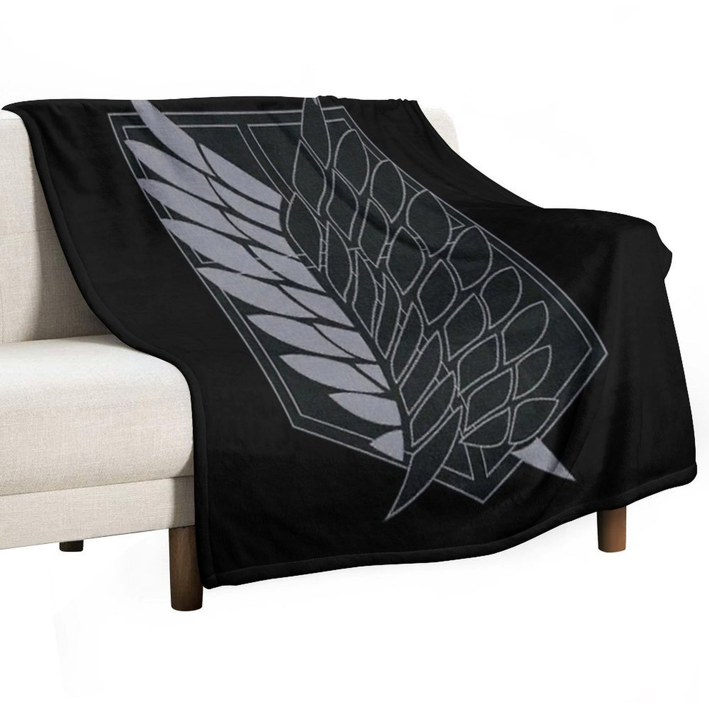 Exploration Battalion - SNK - B&W Compact Throw Blanket