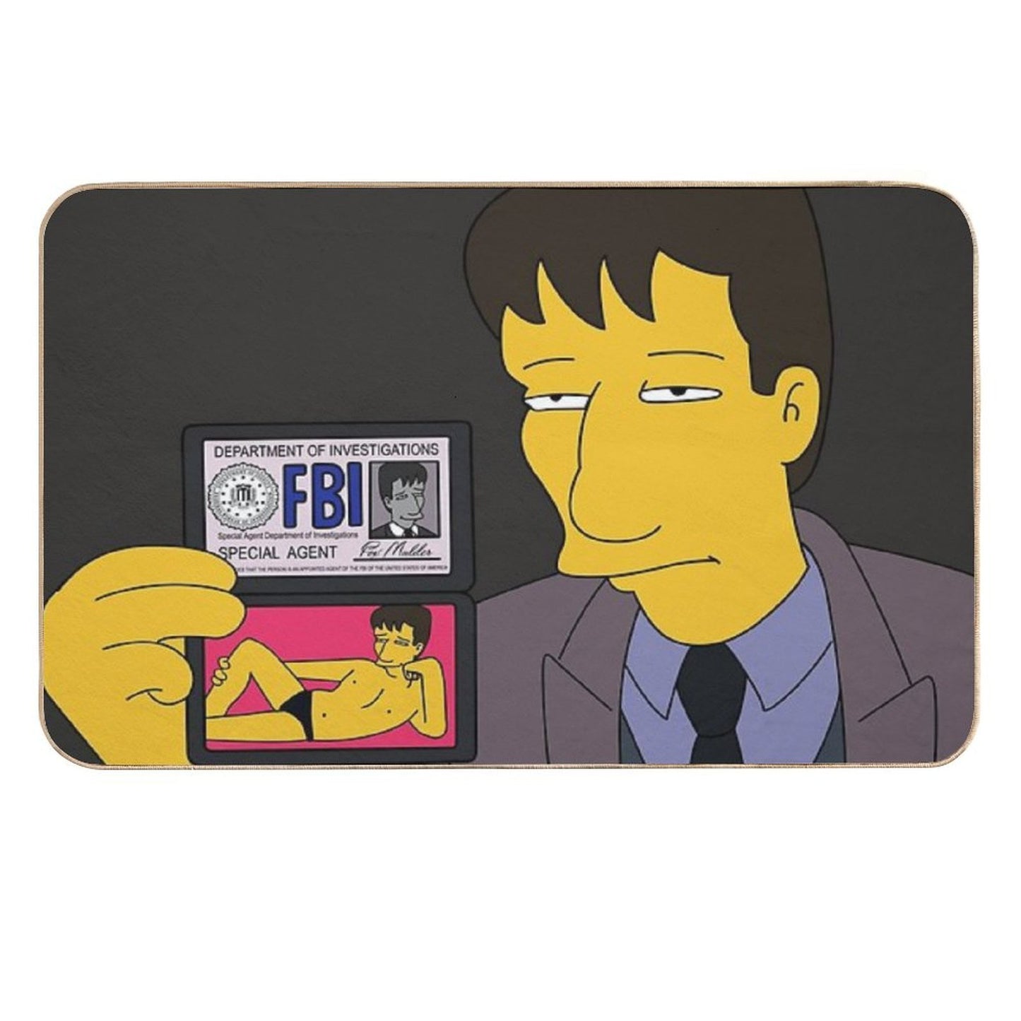 Agent Mulder FBI Anti-Trip Bath Mat