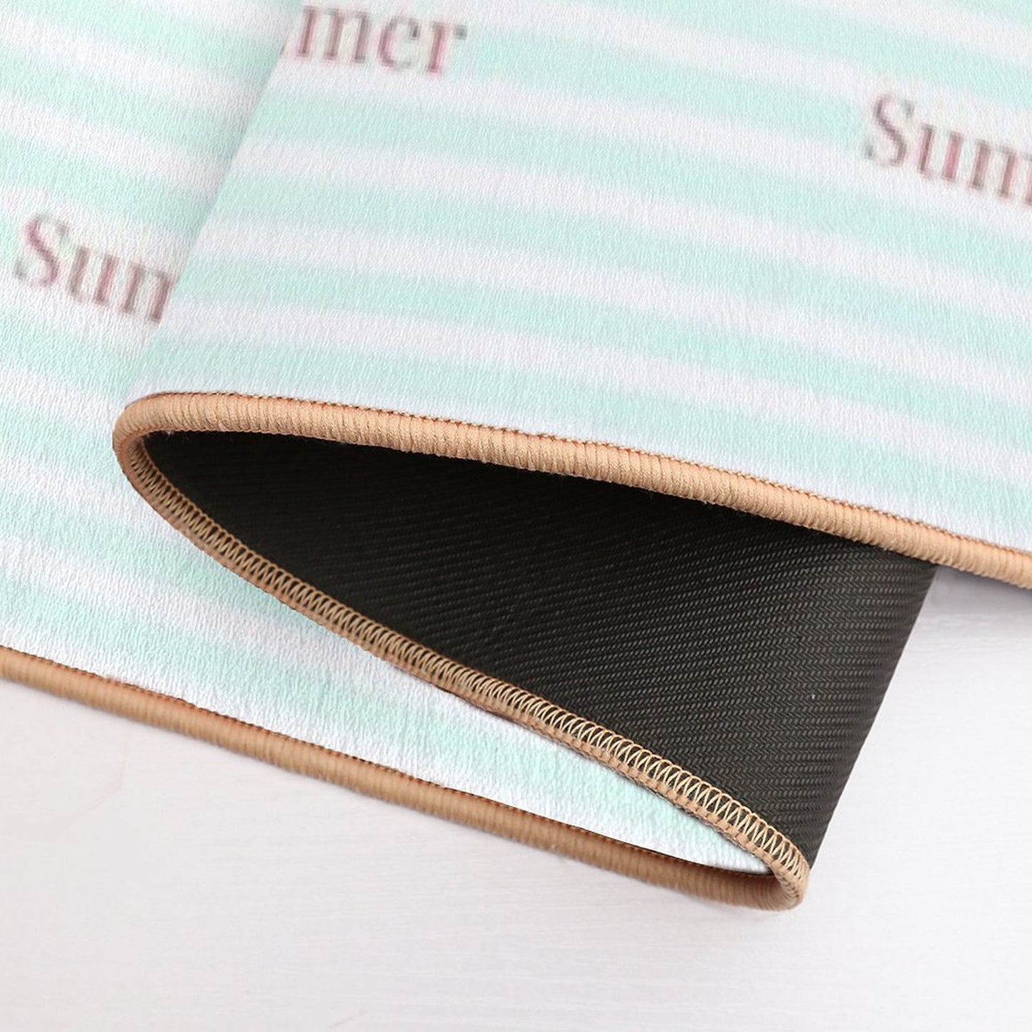 Summer with Stripes Stain-Proof Bath Mat