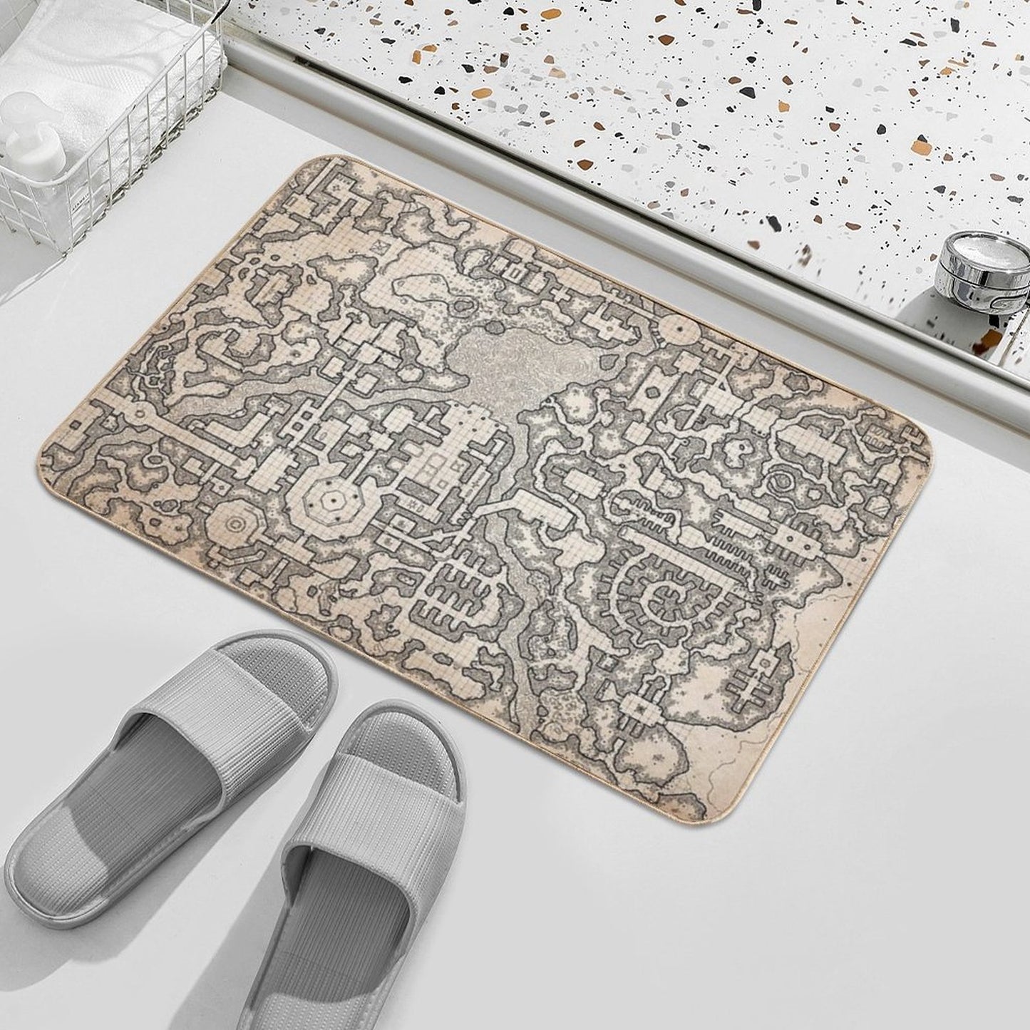 The Winter Tombs - A Massive Dungeon Complex by Dyson Logos Fade-Resistant Bath Mat