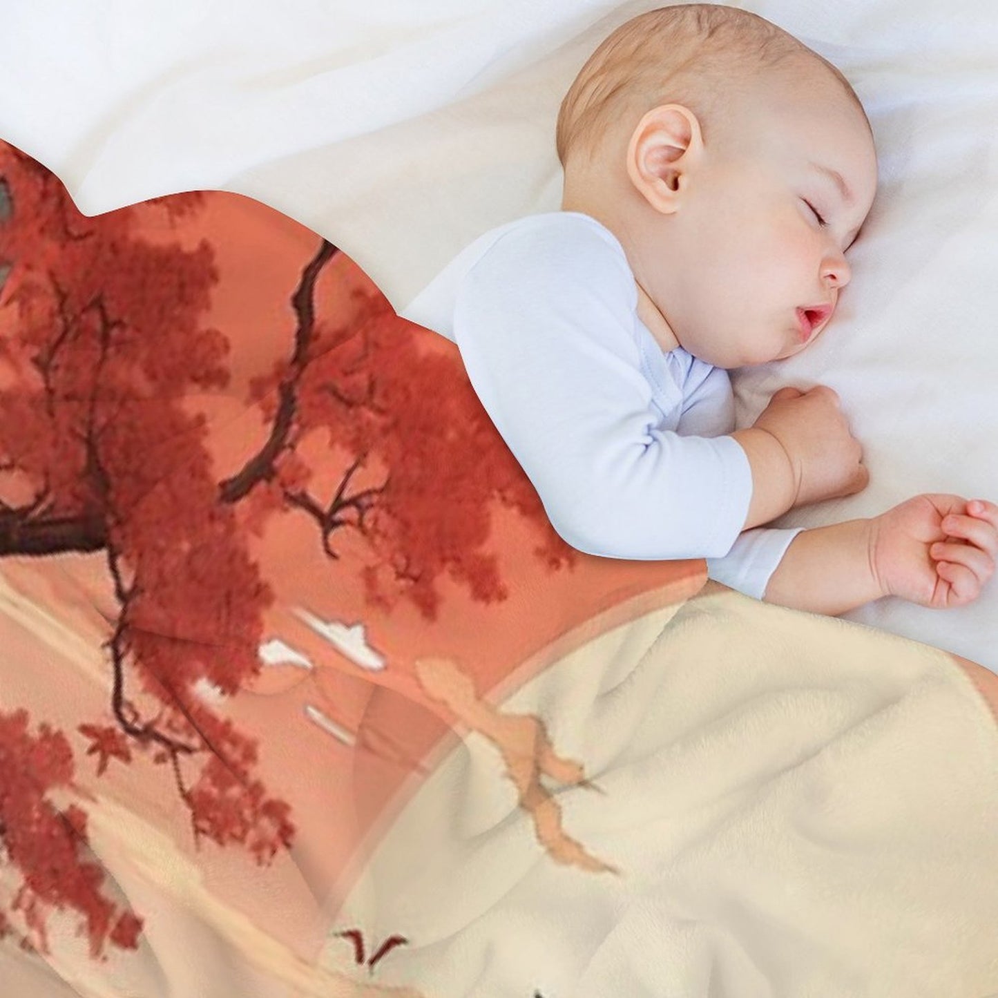 Japanese Scenic Compact Throw Blanket