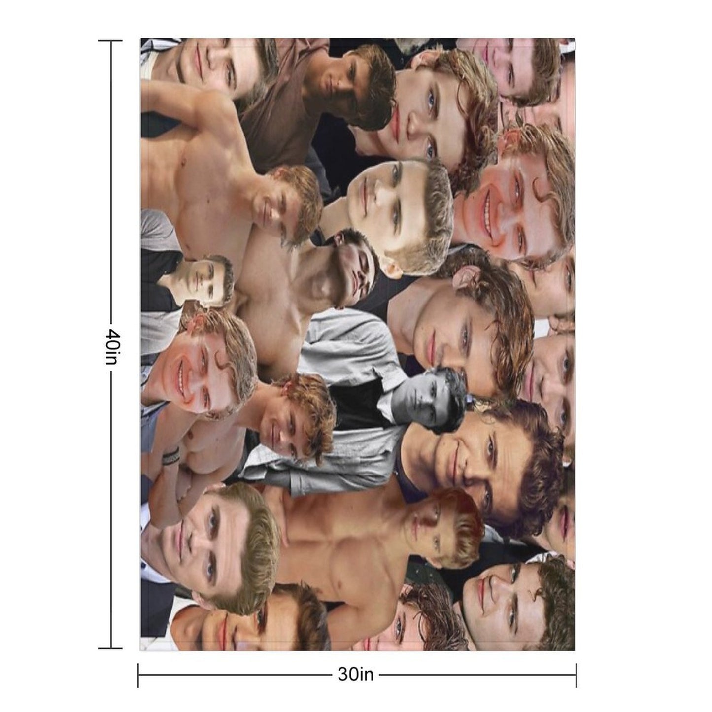 Hayden Christensen Photo Collage Machine-washable Throw Blanket