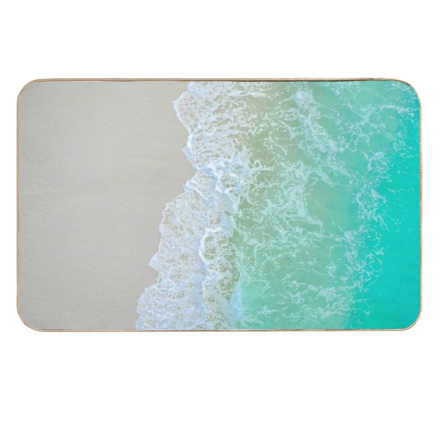 Calm Blue Ocean Shore on A Sunny Day Anti-Trip Bath Mat