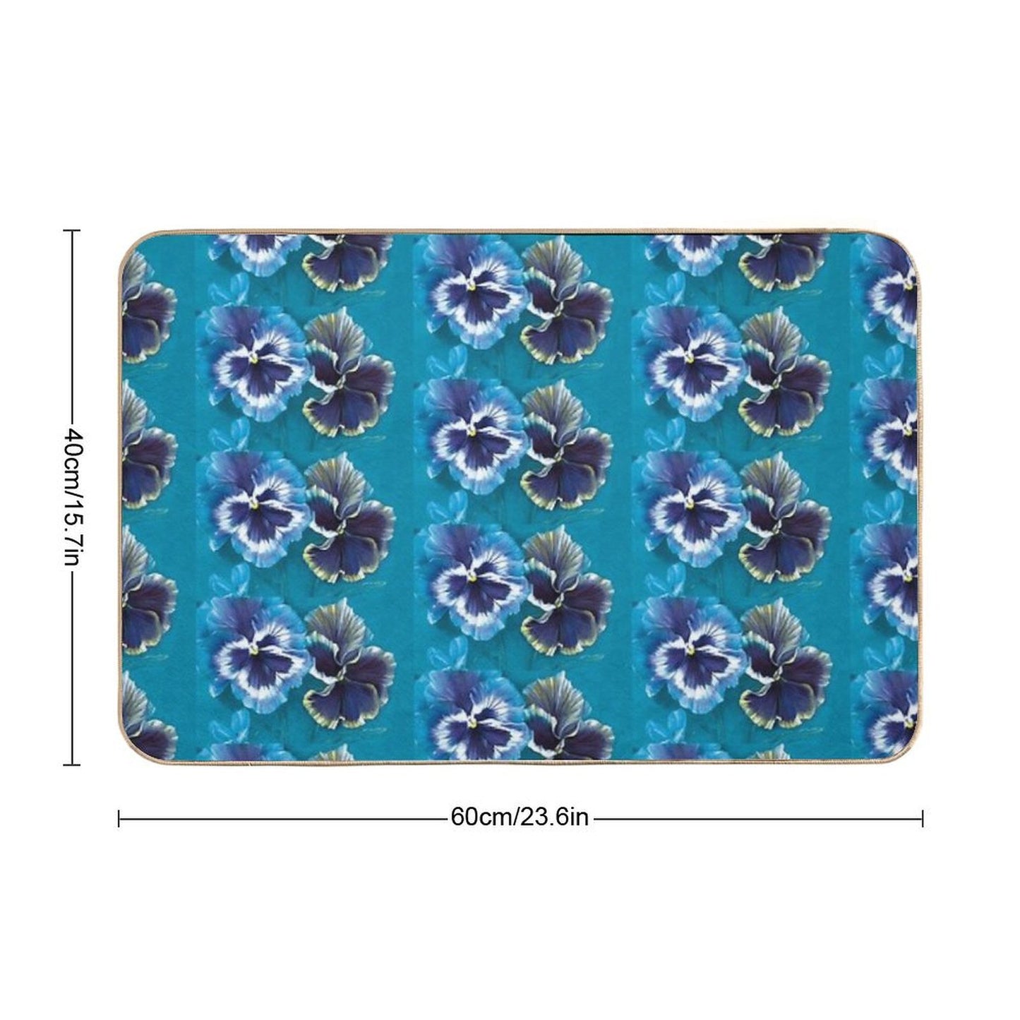 Pansy Study High-Traffic Bath Mat