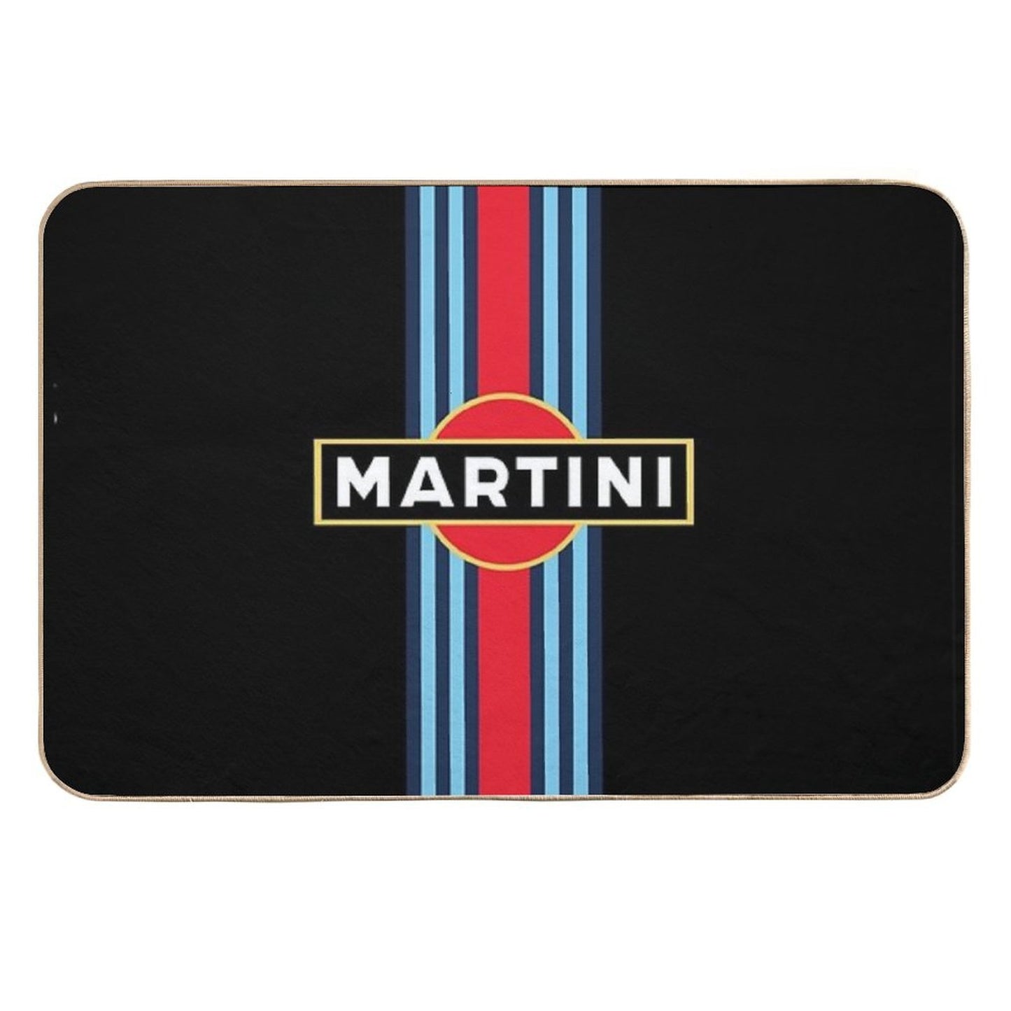 Martini Racing Stripe High-Traffic Bath Mat