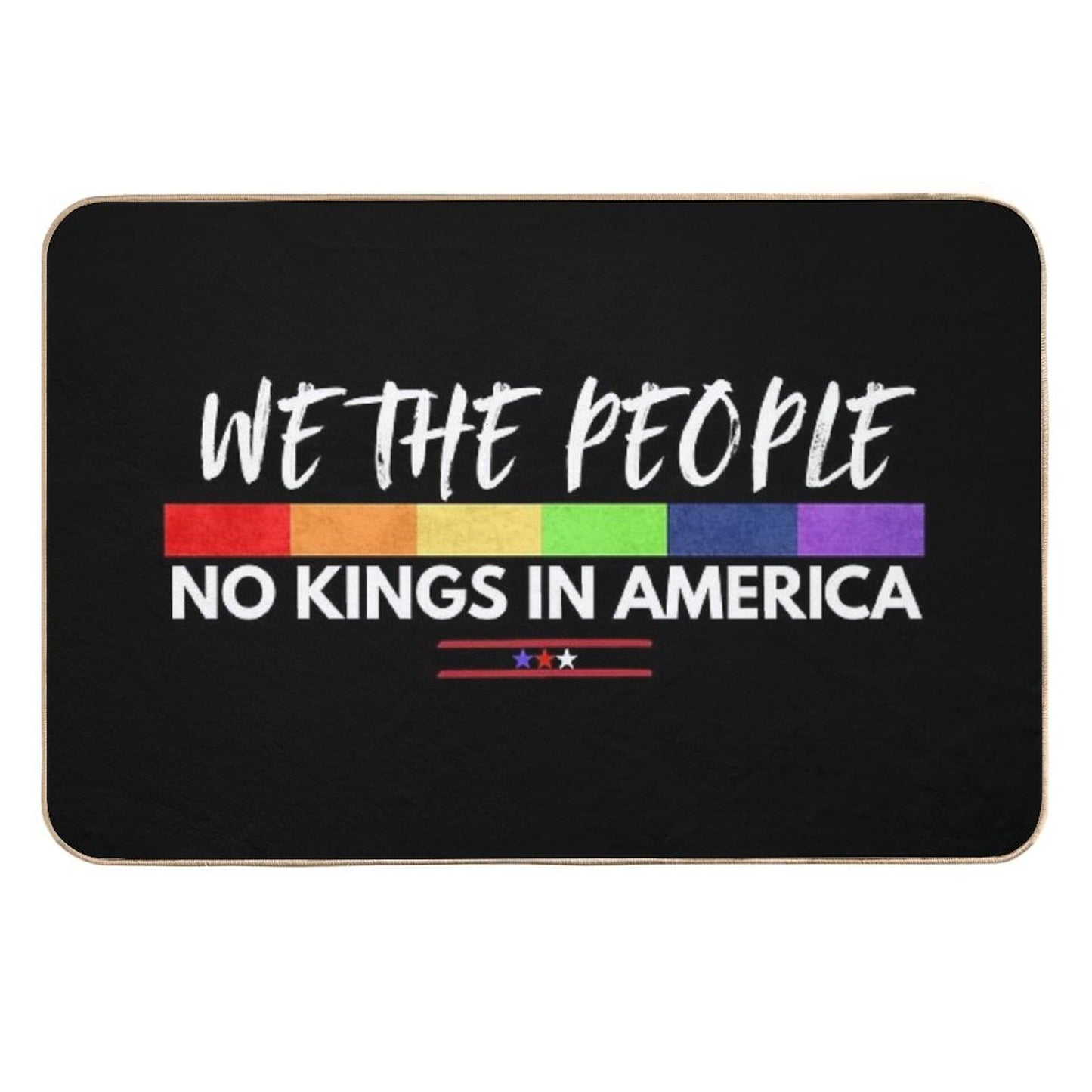 No Kings In America We The People Democracy Flag Political Versatile Bath Mat