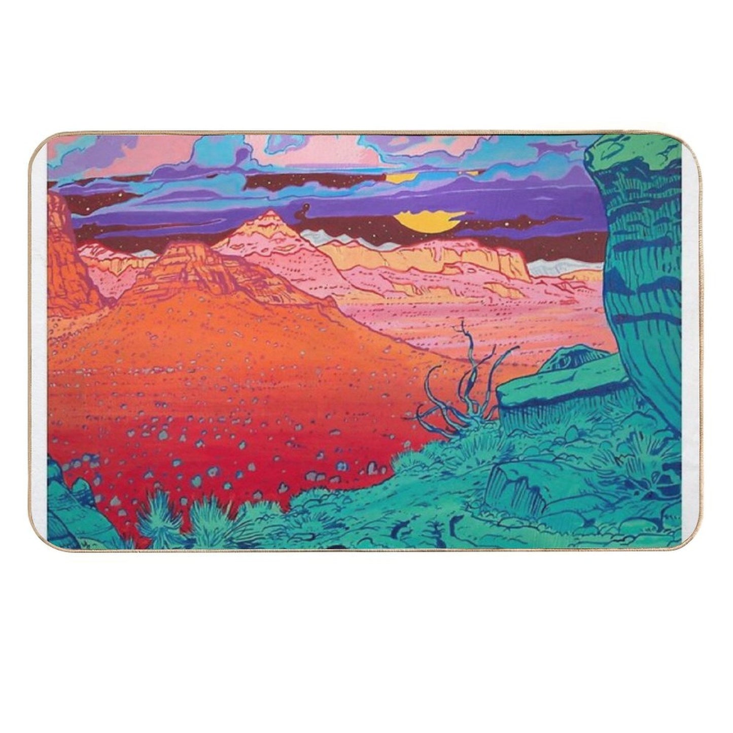 Pink Clouds Repositionable Bath Mat