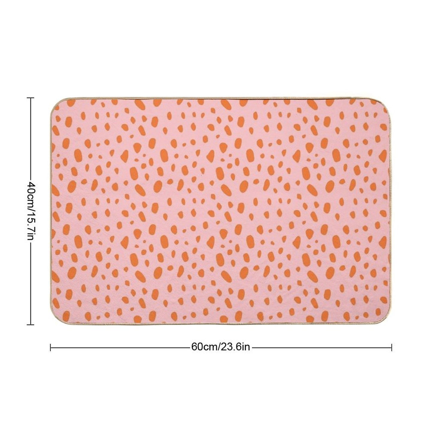Animal Spots Pink And Orange Long-Lasting Bath Mat