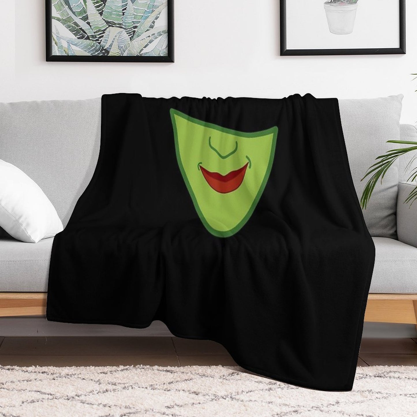 Elphaba From Wicked The Musical Sustainable Throw Blanket