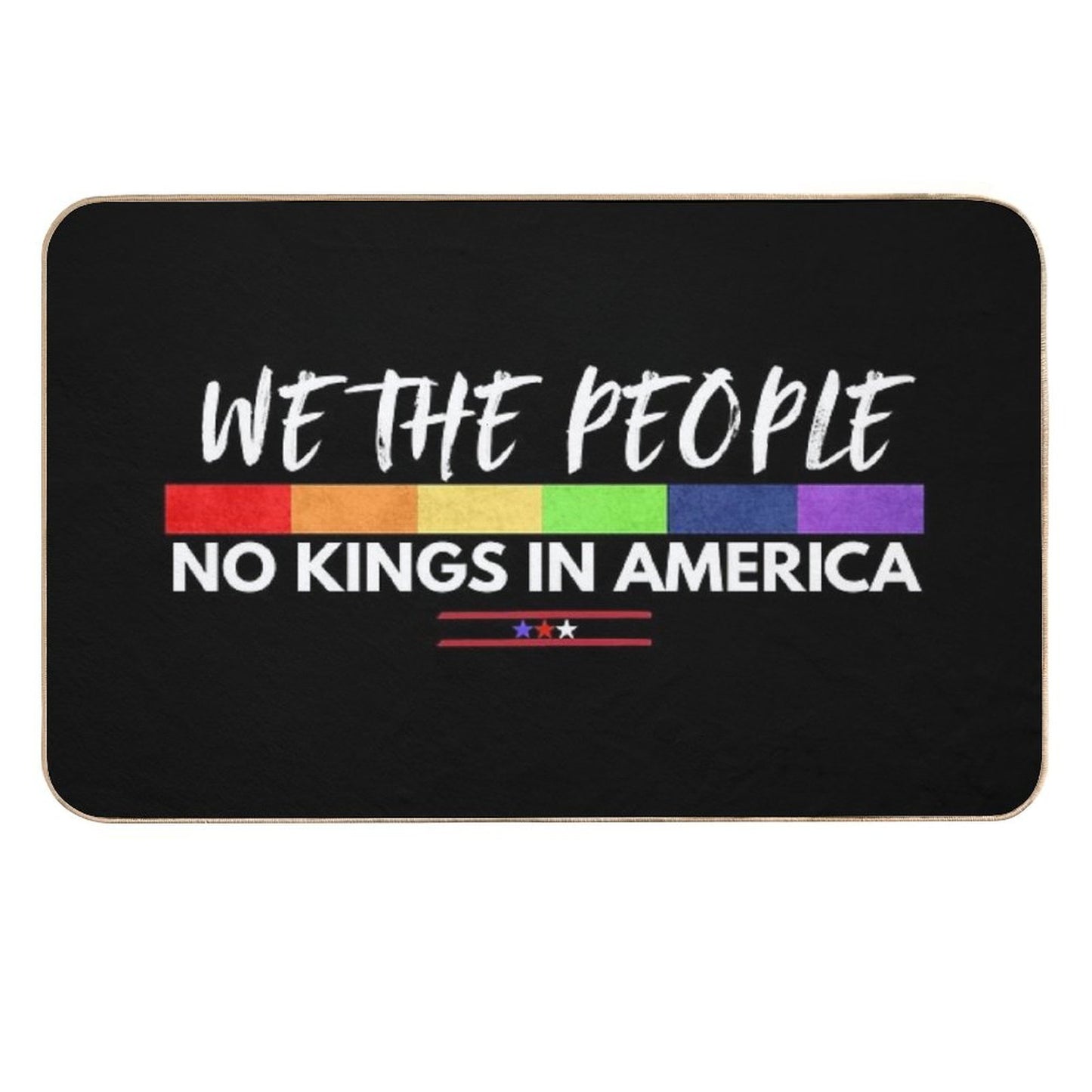 No Kings In America We The People Democracy Flag Political Versatile Bath Mat