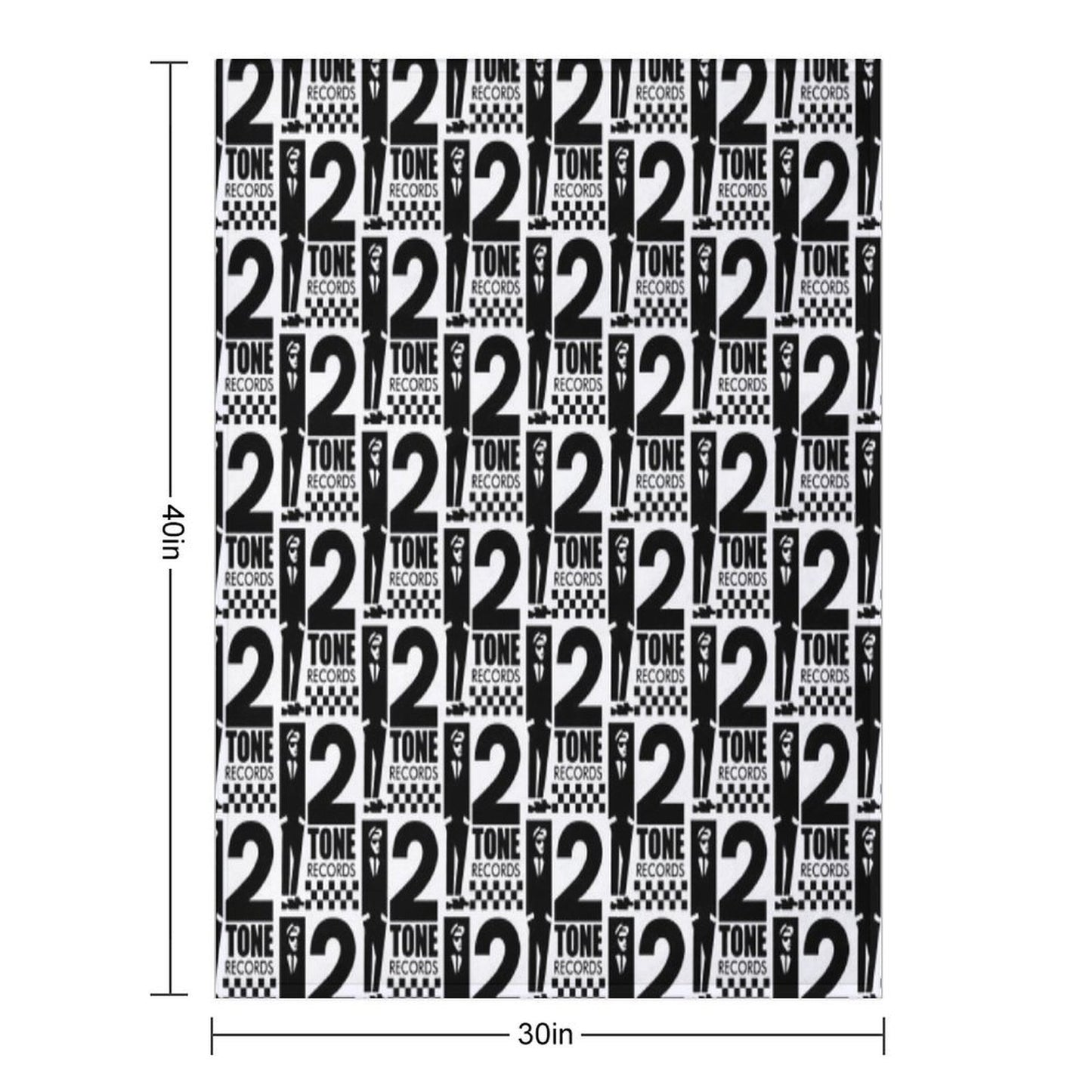 2 Tone Records T Black And White Sustainable Throw Blanket