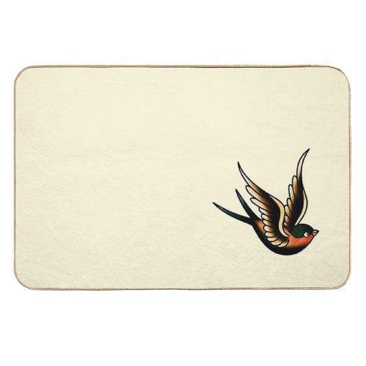 Vintage Traditional Swallow  Absorbent Bath Mat