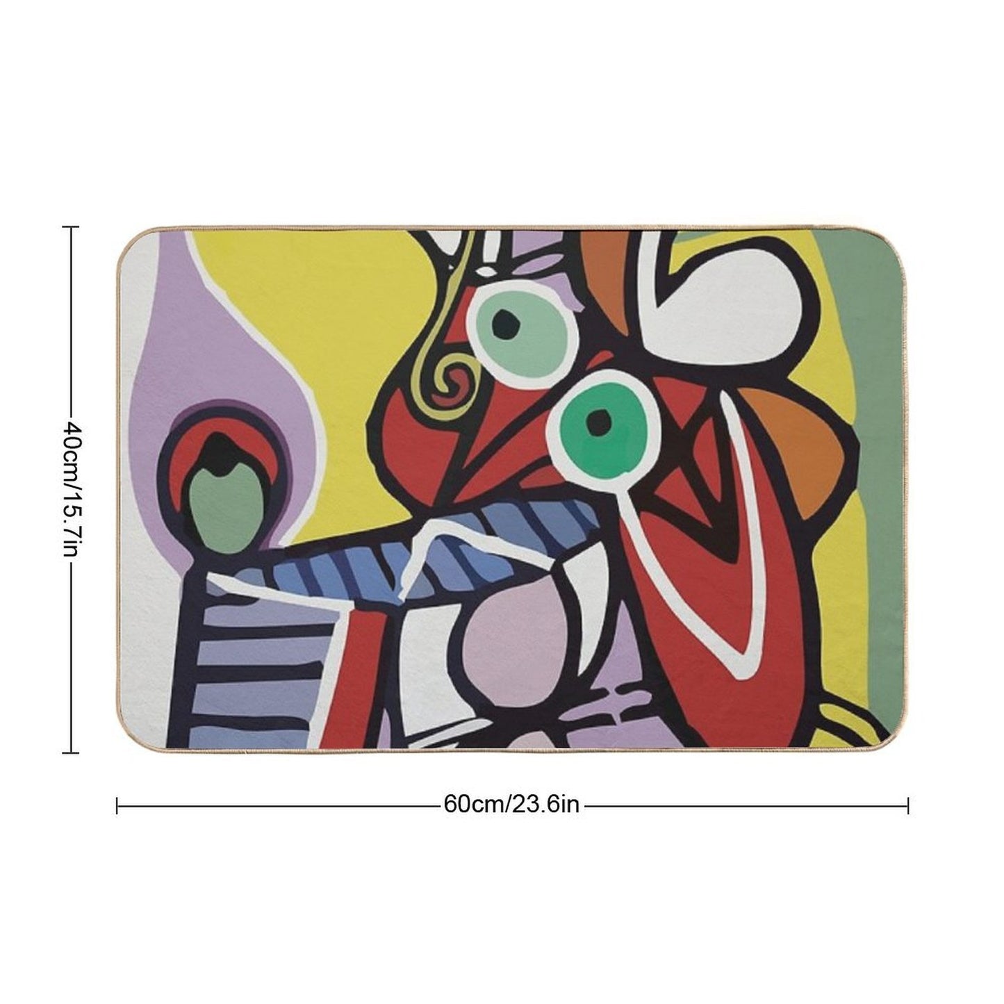 Abstract Art VectorArt Repositionable Bath Mat