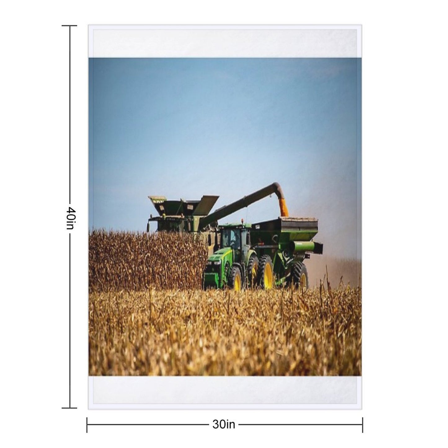 Corn Harvest Anti-pilling Throw Blanket