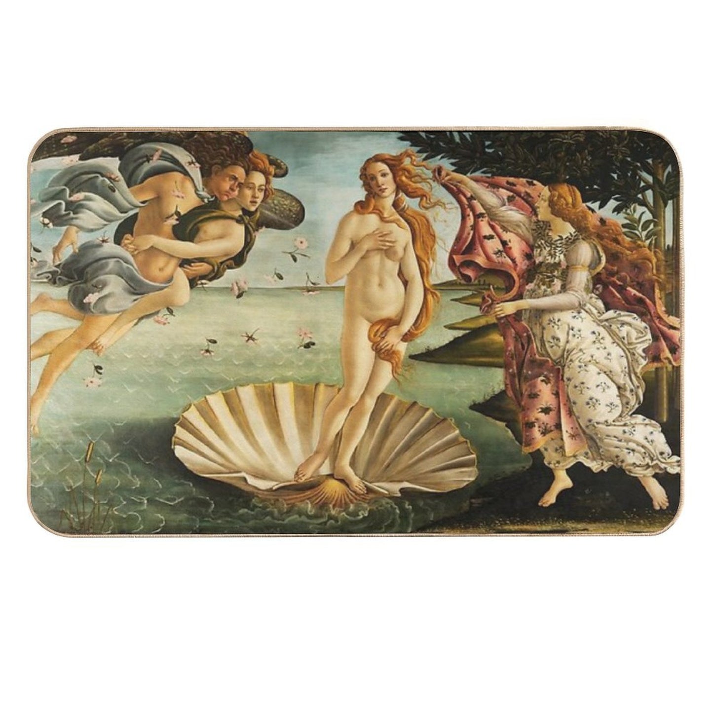 The Birth of Venus by Botticelli Fade-Resistant Bath Mat