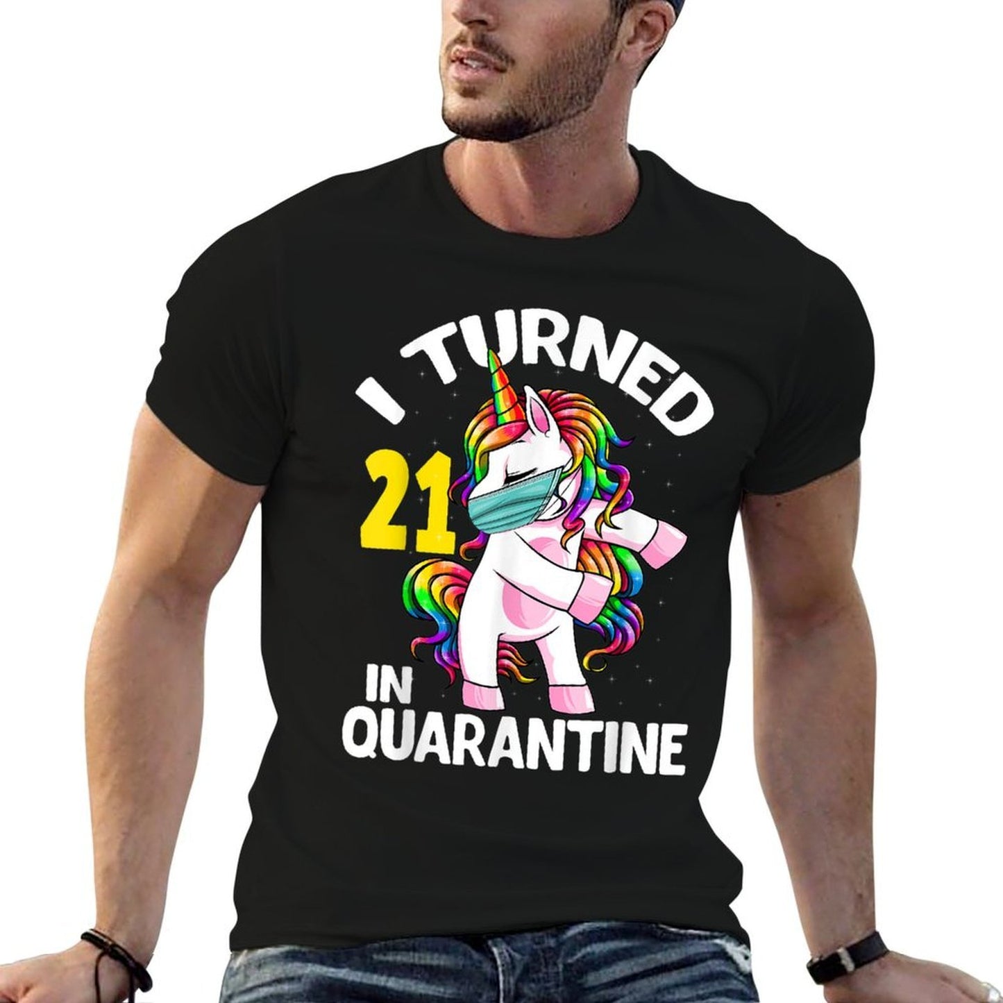 I Turned 21 In Quarantine Flossing Unicorn 21st Birthday Breathable T-Shirt