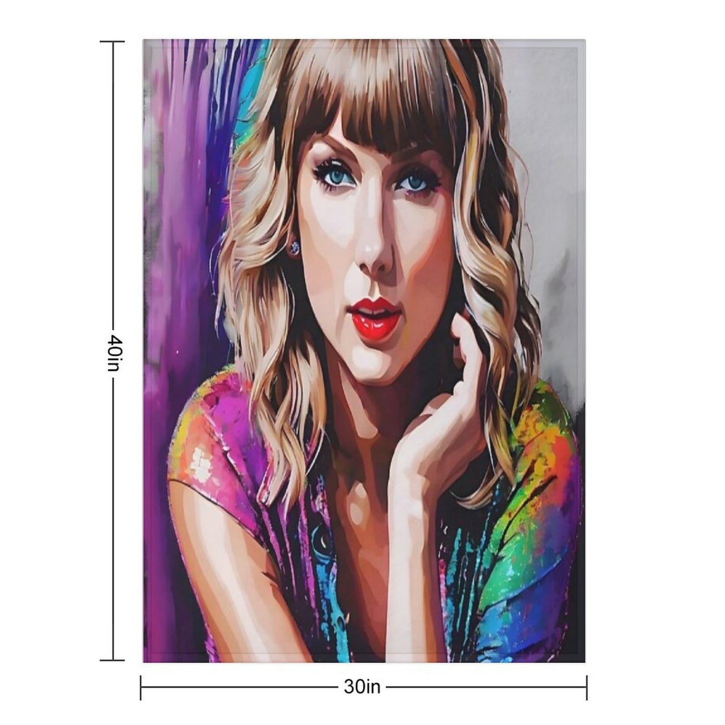 Taylor Swift Portrait V1 Compact Throw Blanket