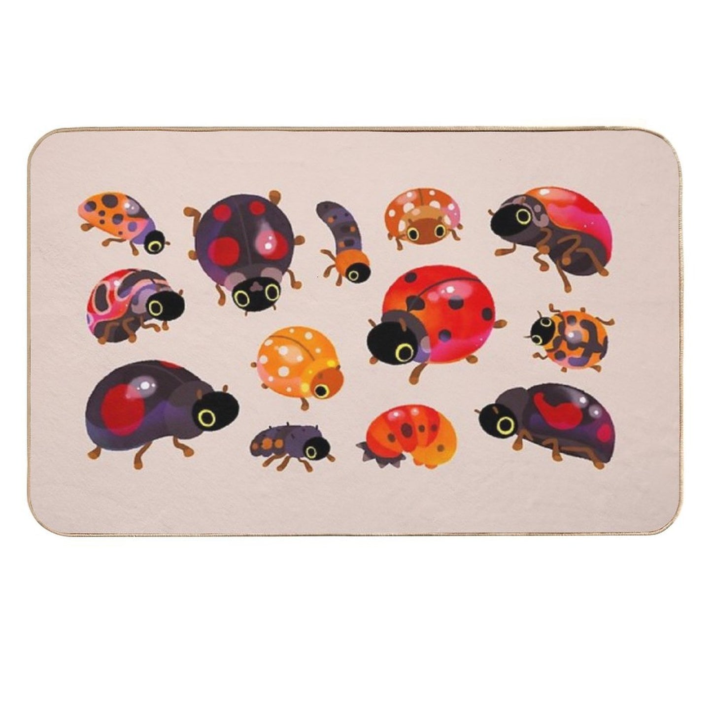 Lady Beetles Toxin-Free Bath Mat