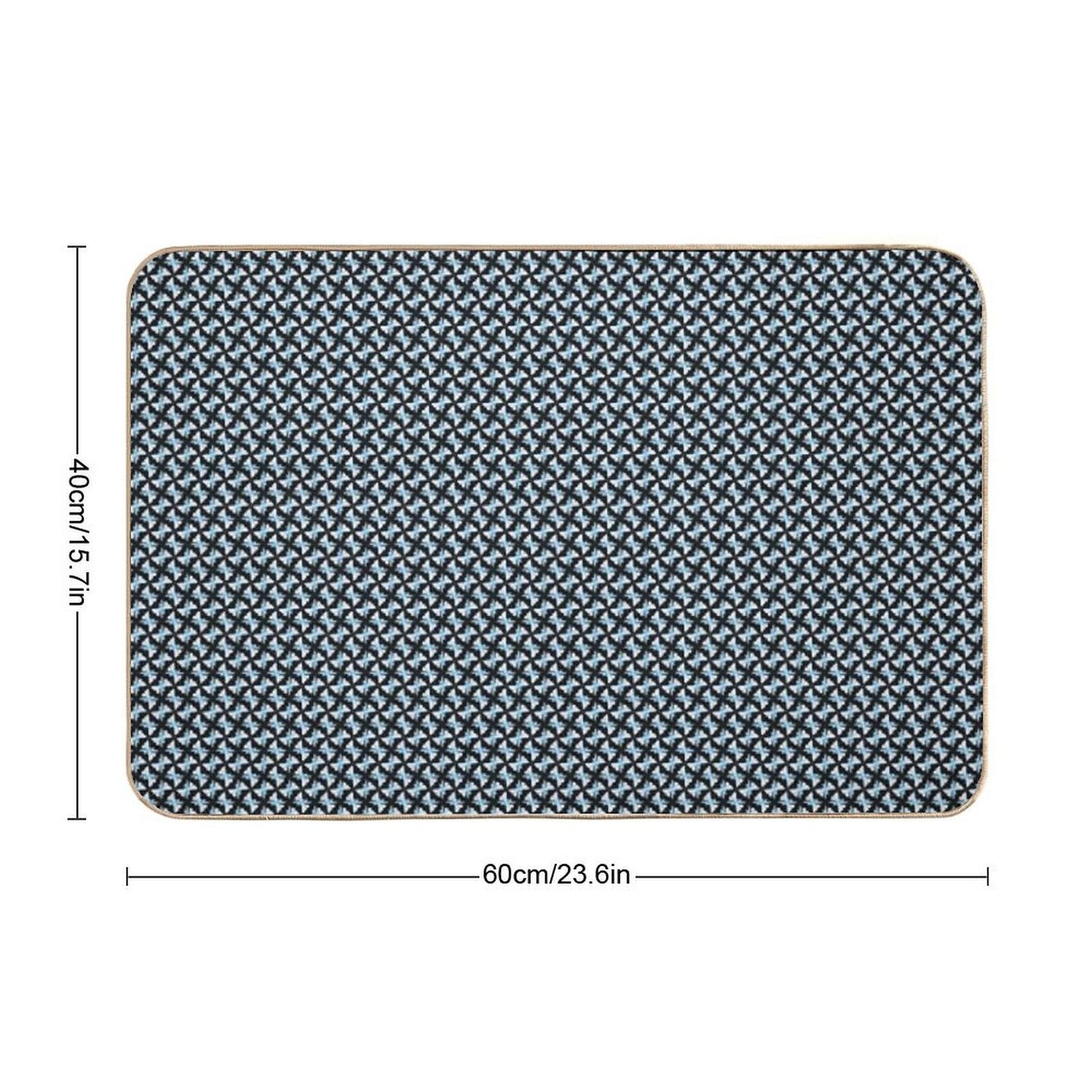 Big City Mixed Blue Signal Fade-Resistant Bath Mat
