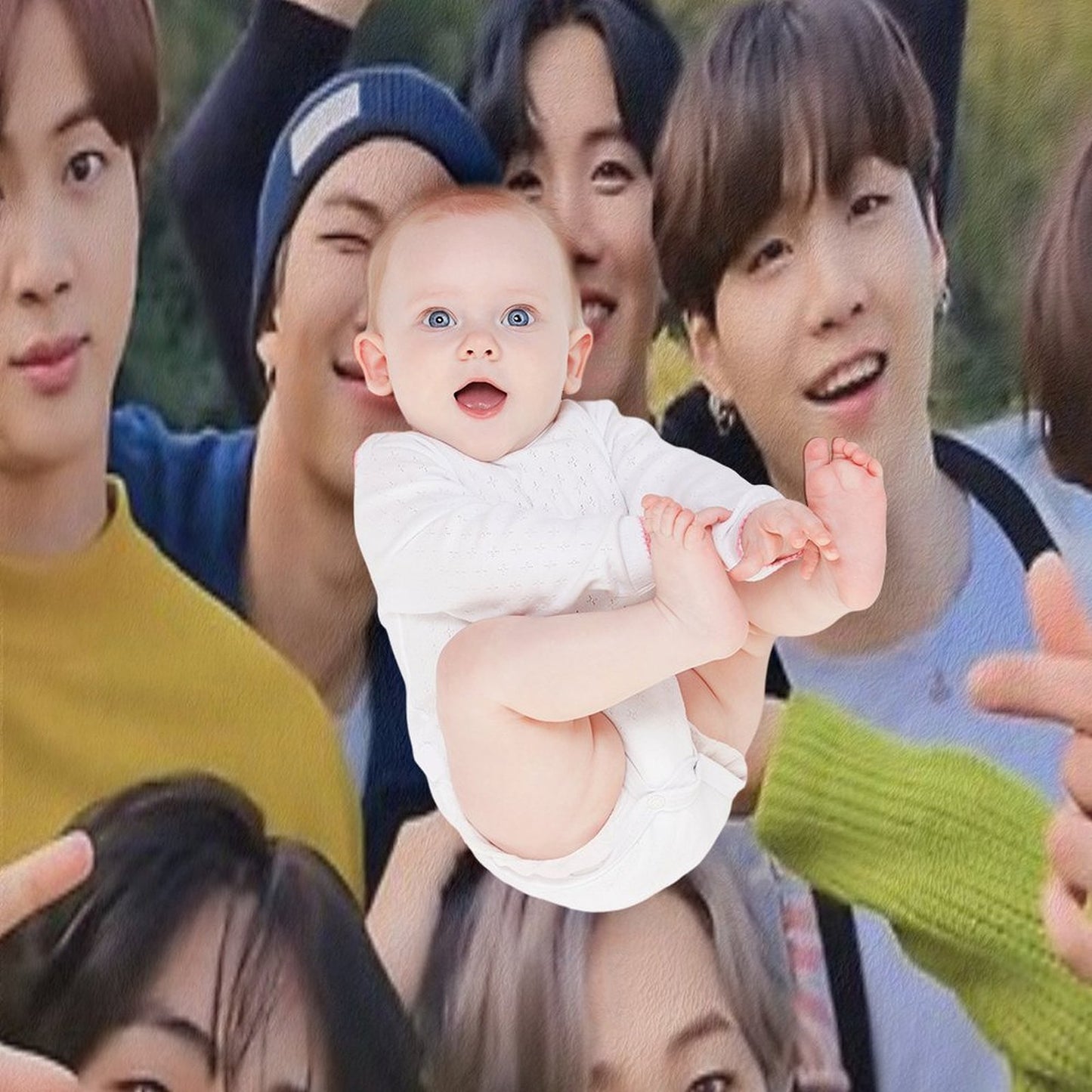 BTS Ot7 Festa Travel-friendly Throw Blanket