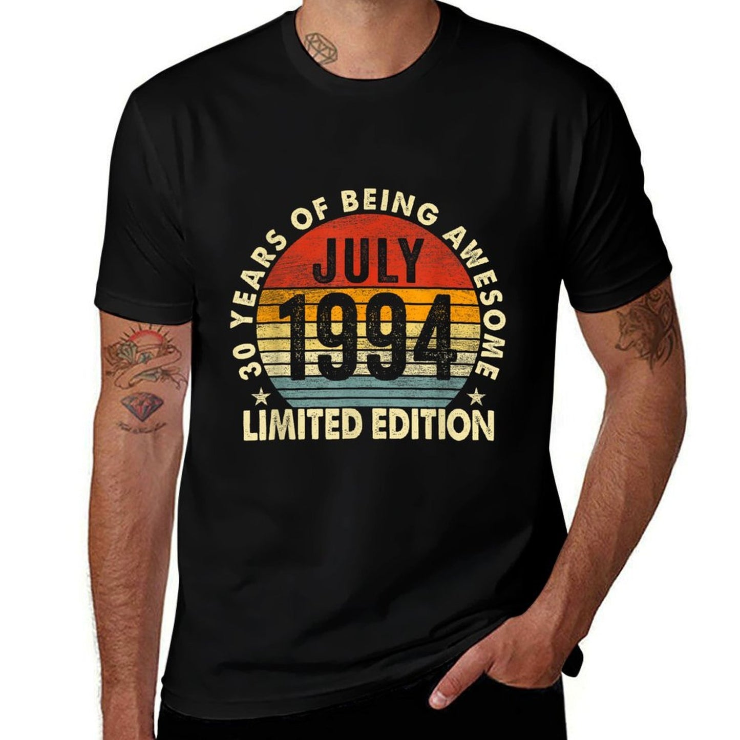 Vintage July 1994 Limited Edition 30th Birthday Men Women Graphic-printed T-Shirt