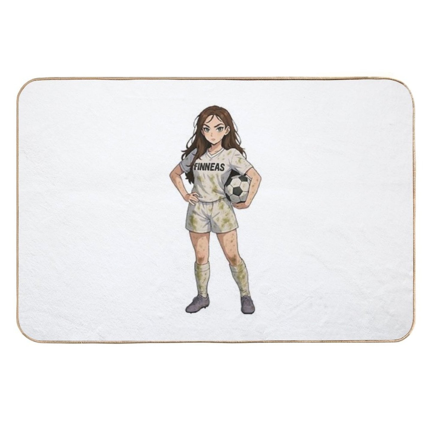 Fan Made FINNEAS Cleats Merch (Transparent Backround) Toxin-Free Bath Mat