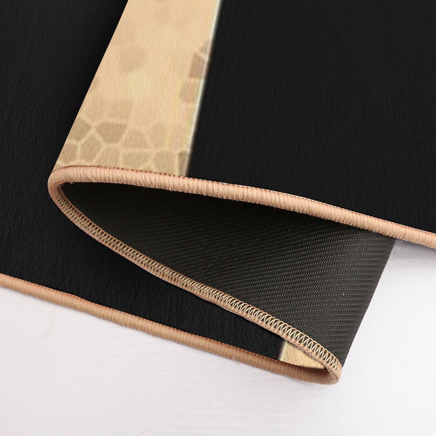 Elegant Gold And Black Design Durable Bath Mat