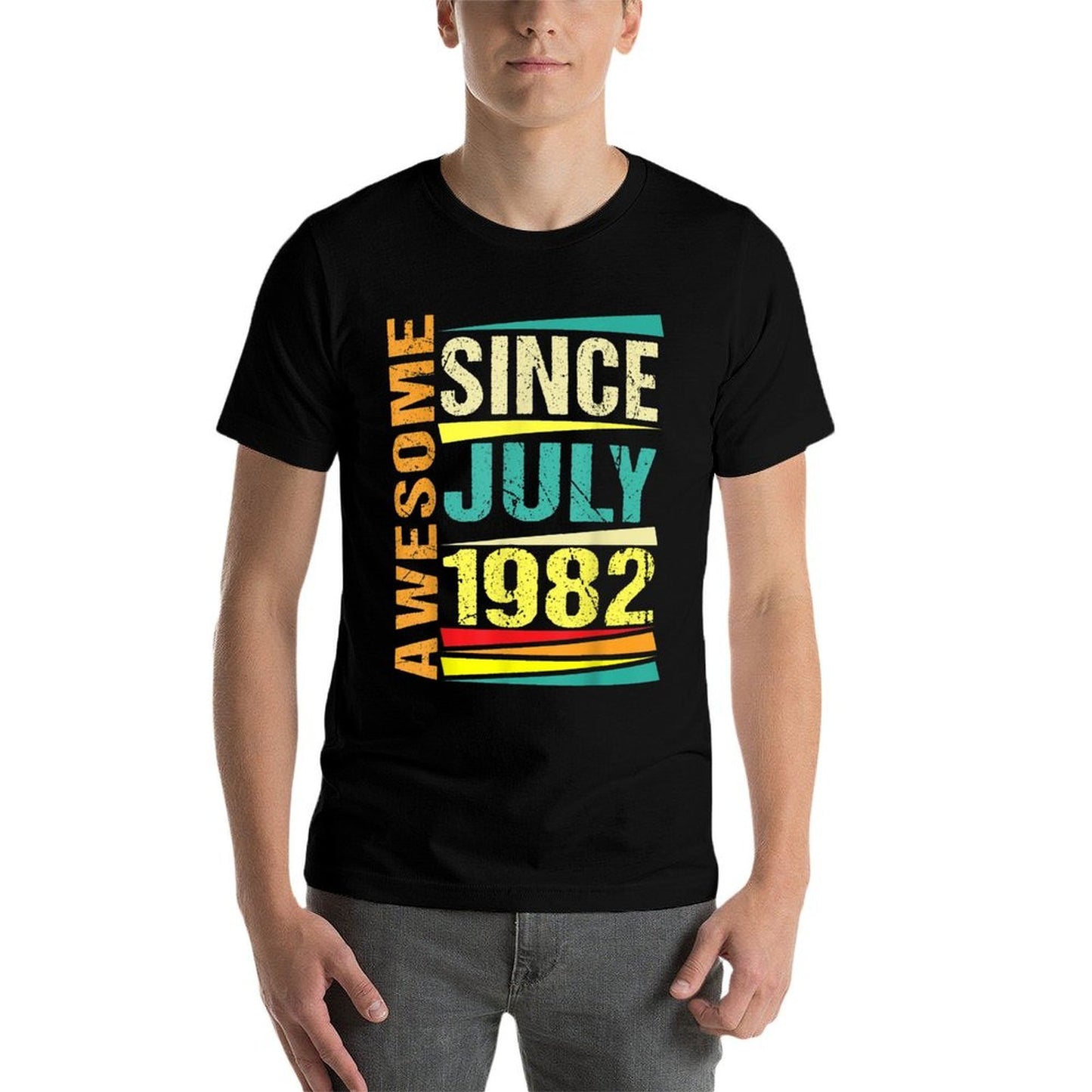 40 Years Old Gifts Legend Since July 1982 40th Birthday Vintage-inspired T-Shirt