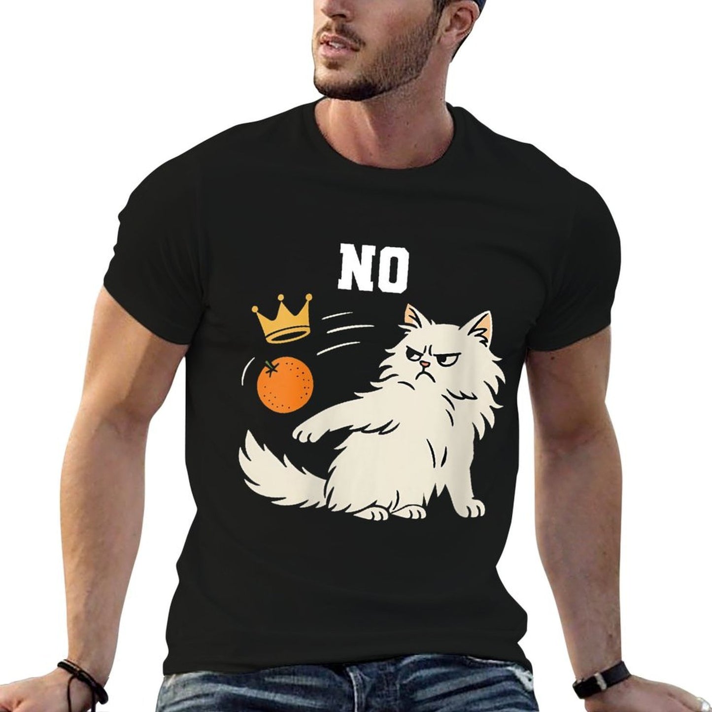 Womens Funny No Kings In America  Oversized Silhouette T-Shirt