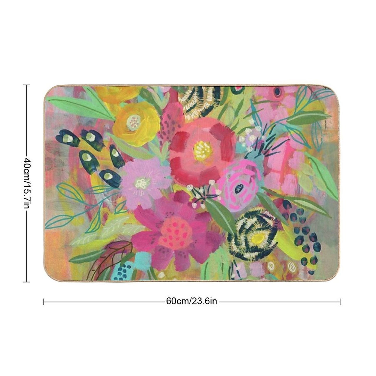 Kaleidoscope Slip-Resistant Bath Mat