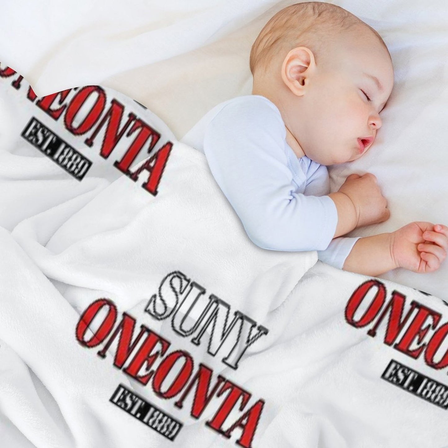 SUNY Oneonta Straightforward Velvety-soft Throw Blanket