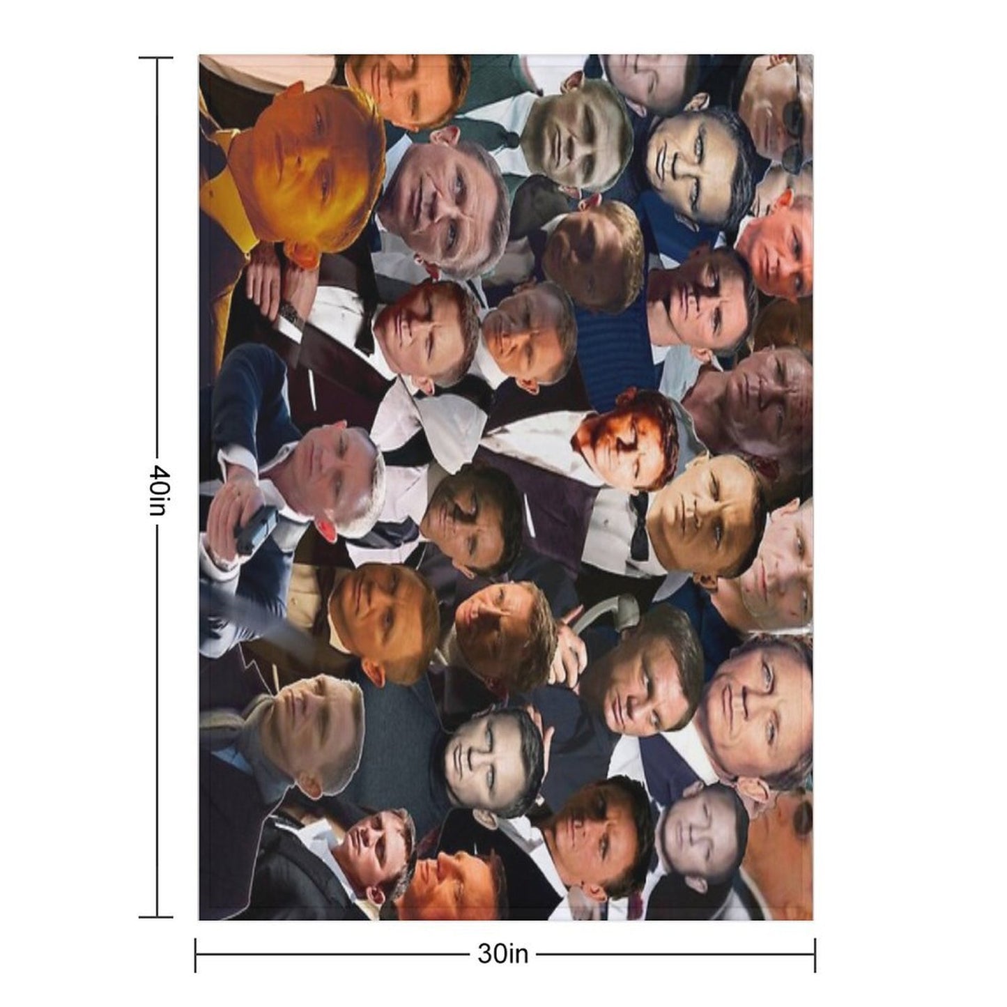 Daniel Craig Photo Collage Sustainable Throw Blanket