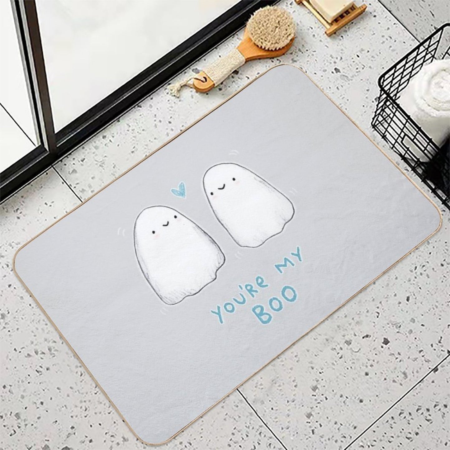 Spooky Love Easy Maintenance Bath Mat