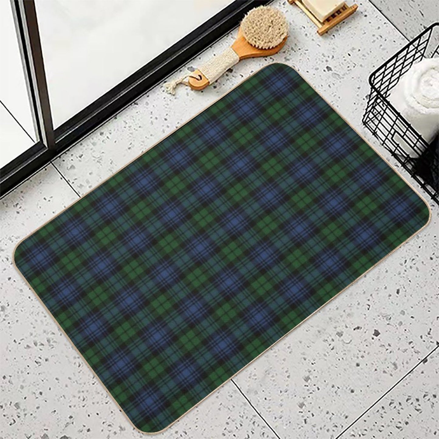 Black Watch Ancient Original Scottish Tartan Durable Bath Mat