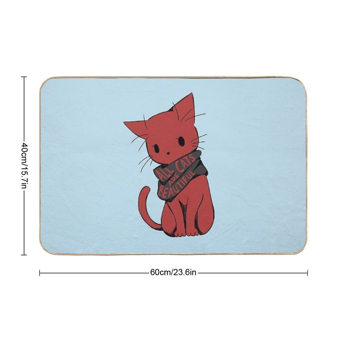 All Cats Are Beautiful - Cute, ACAB, Meme, Punk Easy Maintenance Bath Mat