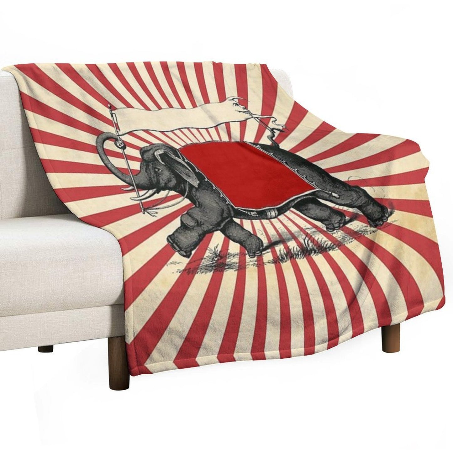 Circus Elephant Vintage Poster Pop Wall Street Art Quick-dry Throw Blanket