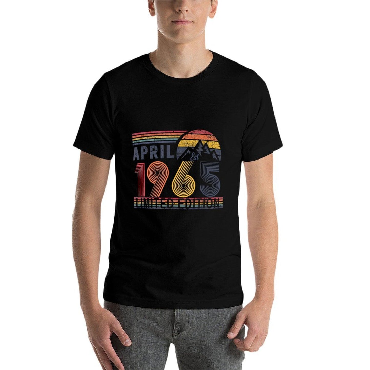 60th Birthday Retro,1965 Birthday April Gift Moisture-wicking T-Shirt