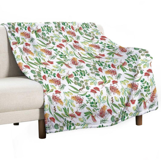Australian Botanical Eco-conscious Throw Blanket
