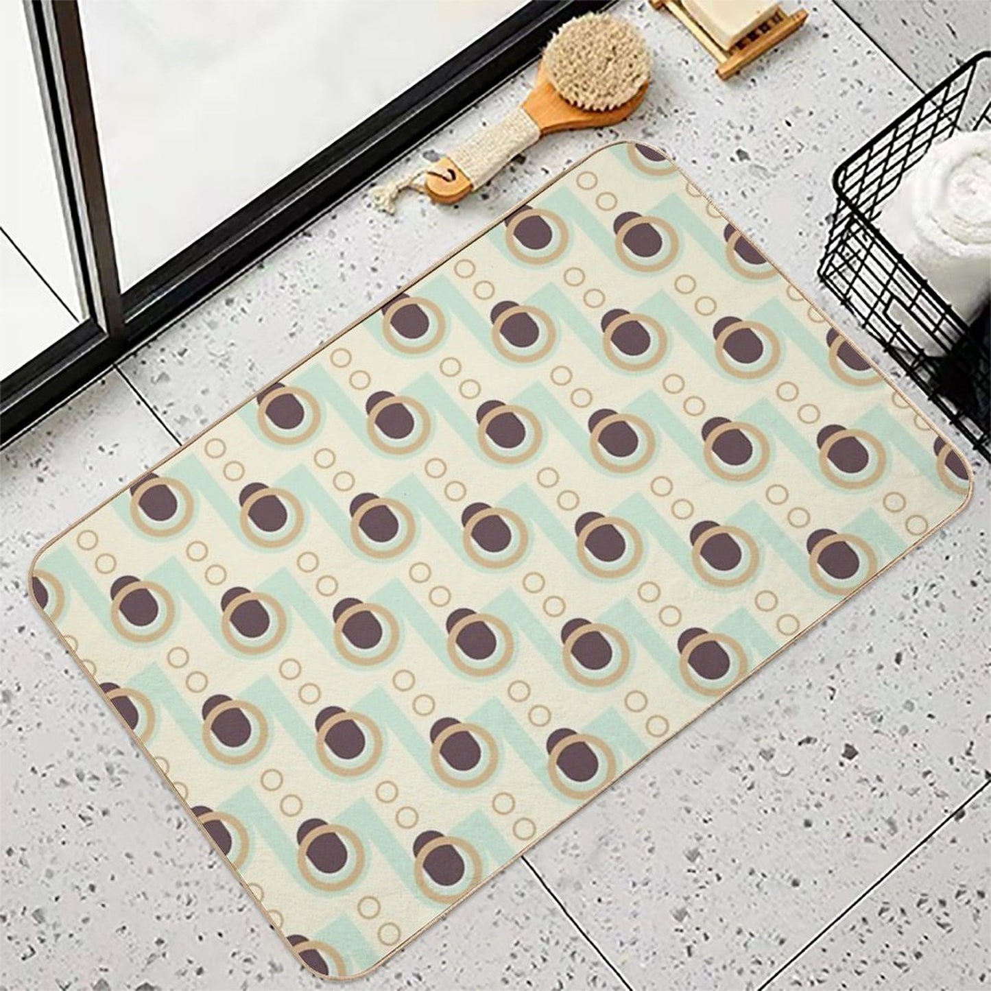 Abstract Geometric Art Pattern Anti-Trip Bath Mat