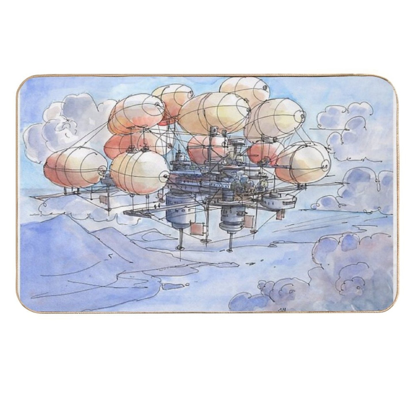 La Citta' Mongolfiera Easy Maintenance Bath Mat