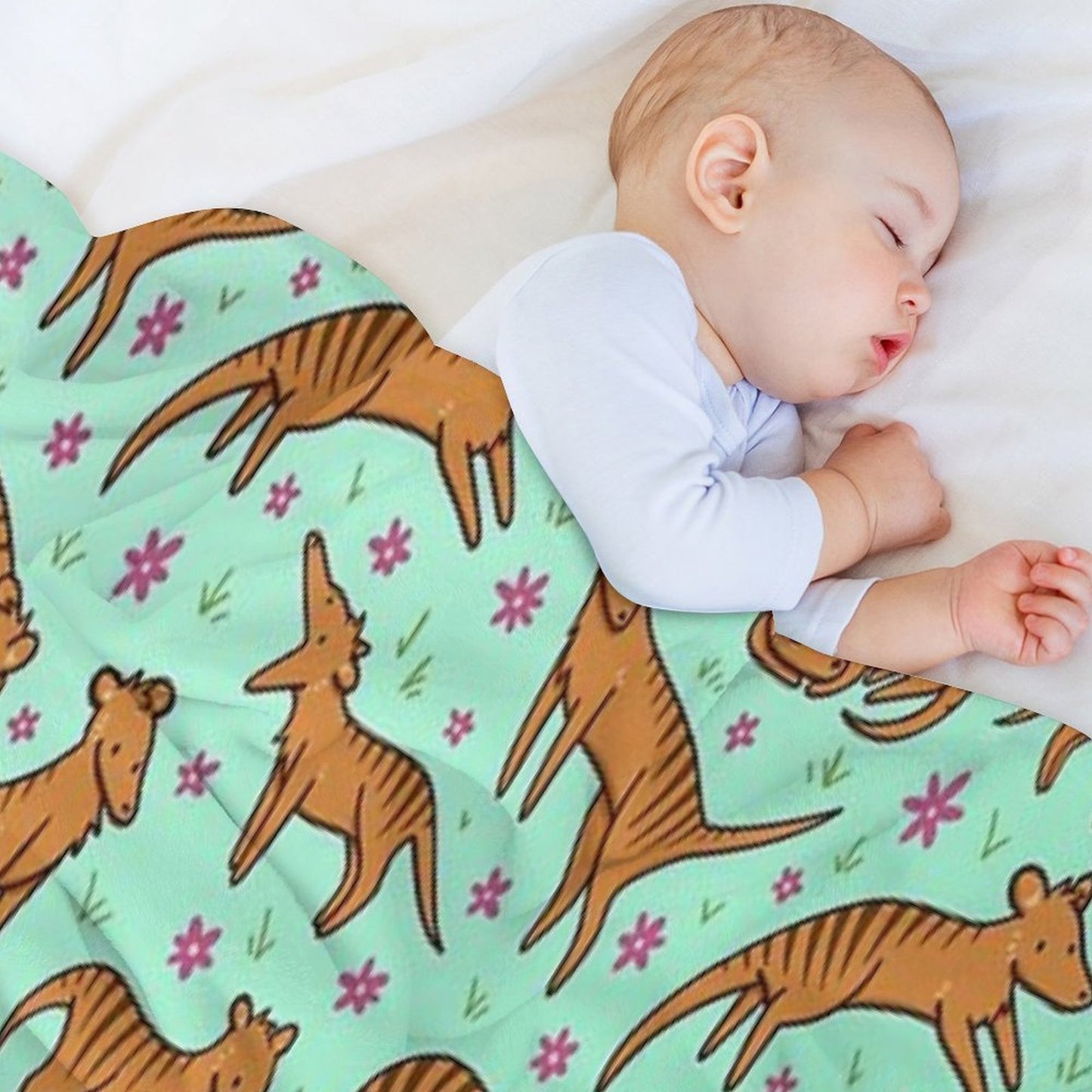 Thylacine Pattern Multi-functional Throw Blanket