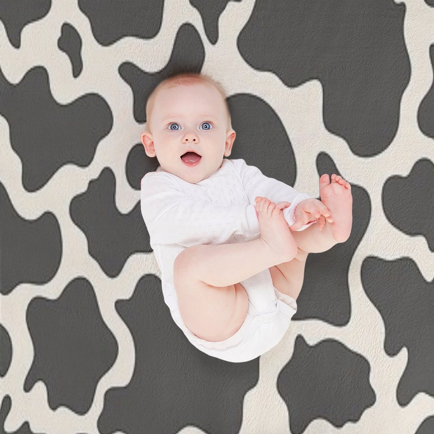 Cow Print Plush Throw Blanket