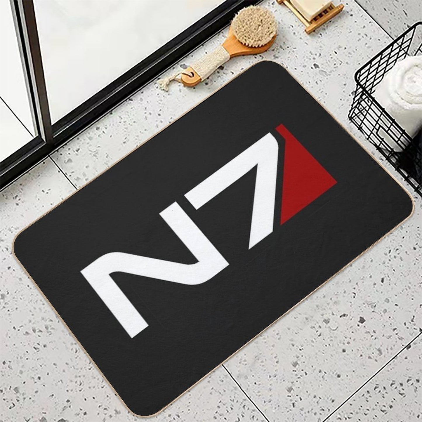 N7 Emblem, Mass Effect Non-Slip Bath Mat