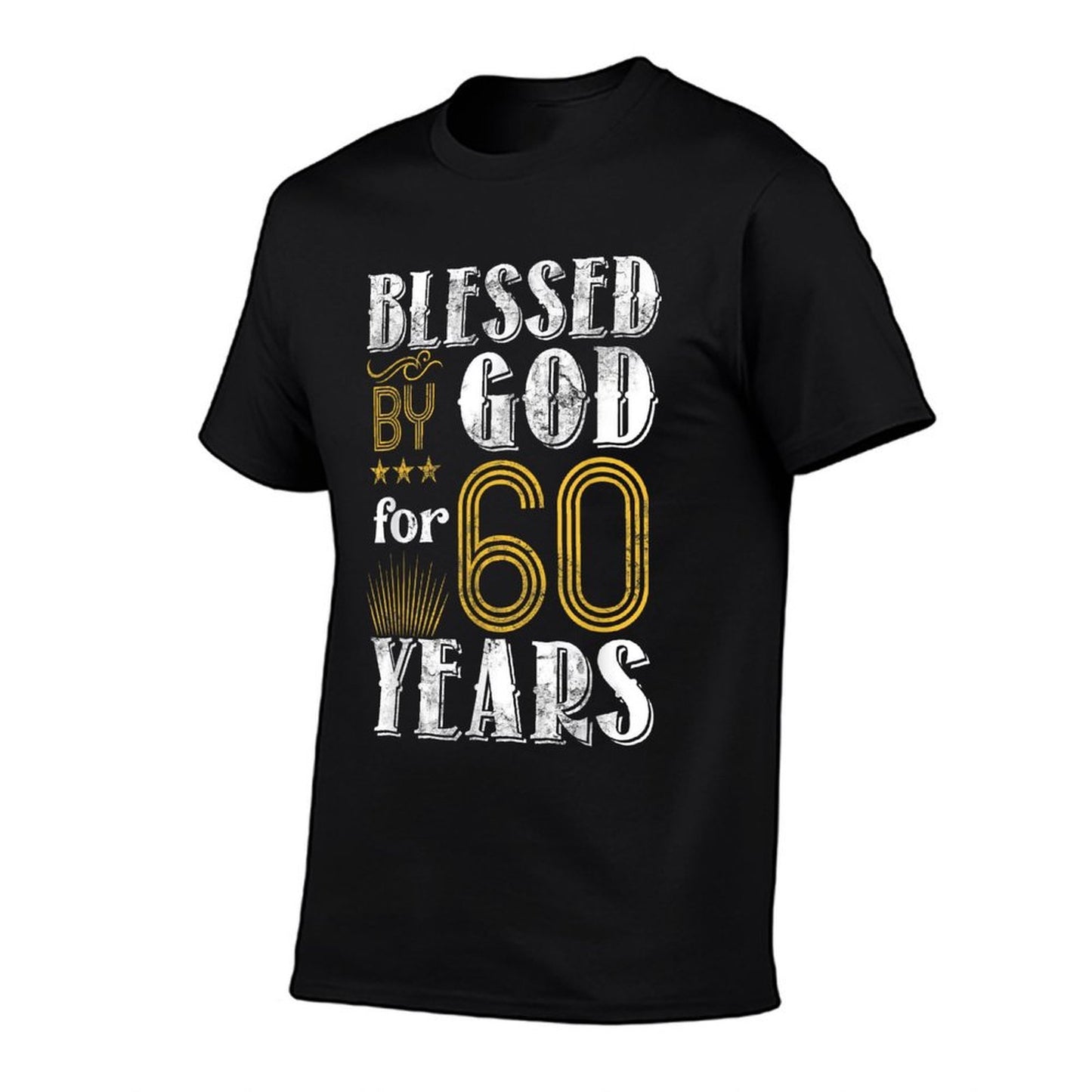 Vintage Blessed by God for 60 Year Old Birthday 60th Stretchy T-Shirt