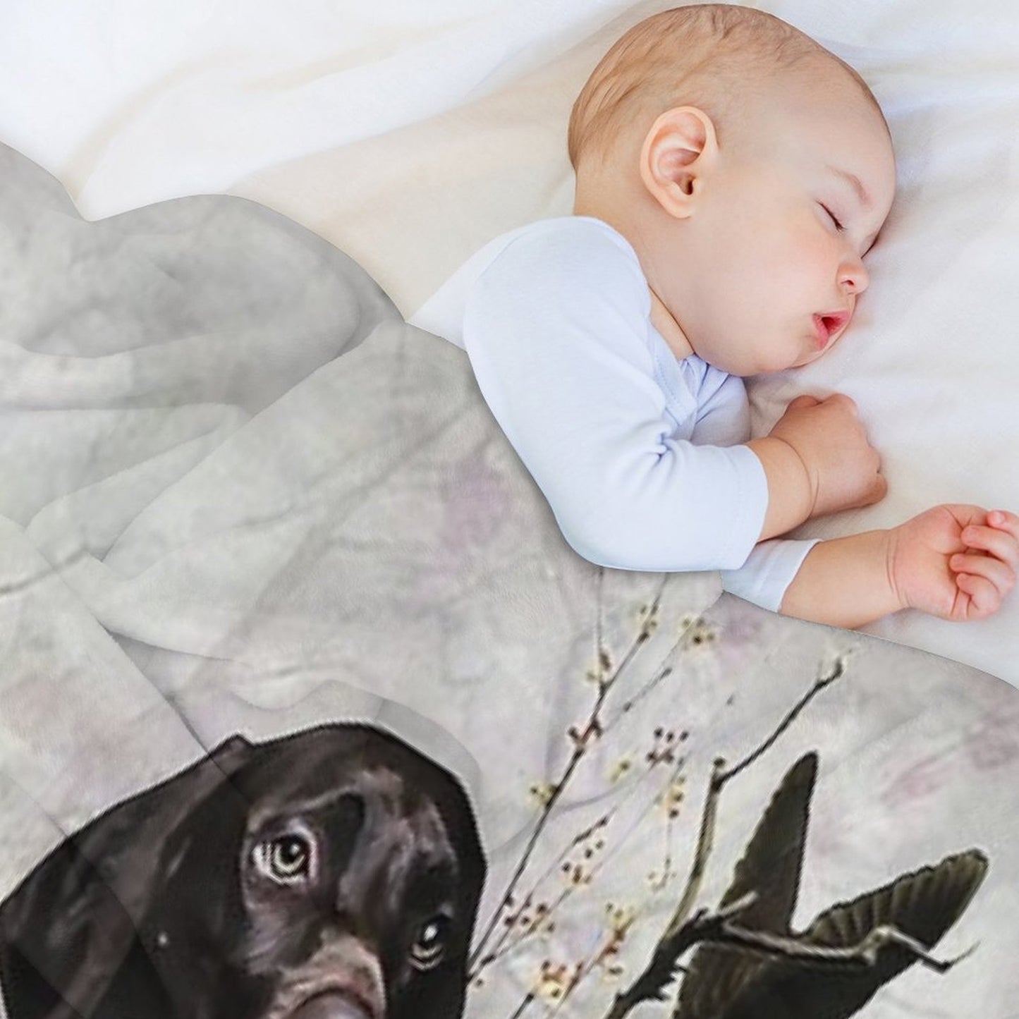 4 German Shorthaired Pointer Colors Sustainable Throw Blanket