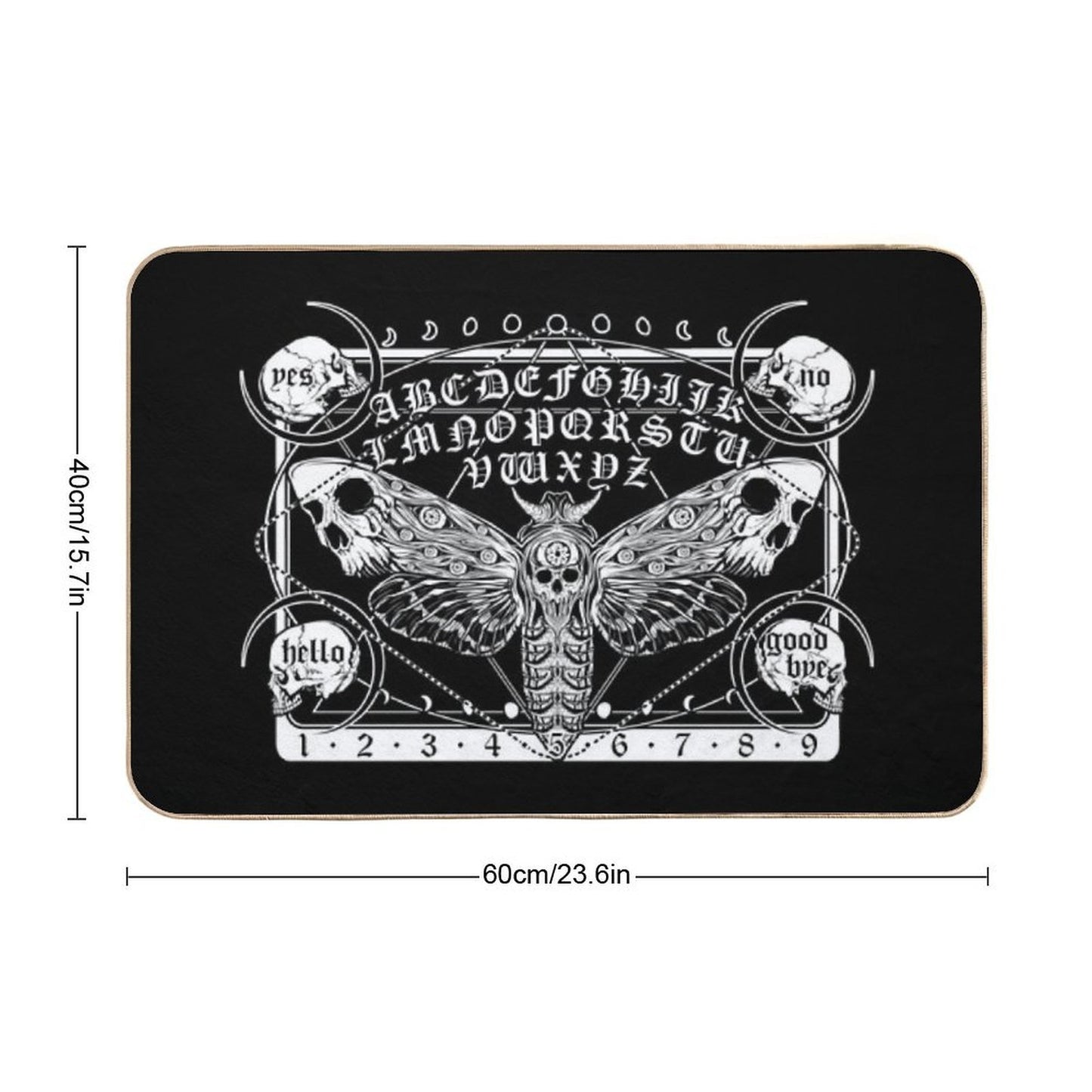 Death Moth Spirit Board Stain-Proof Bath Mat